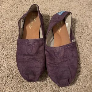 Toms purple size 10 Classic Slip Ons